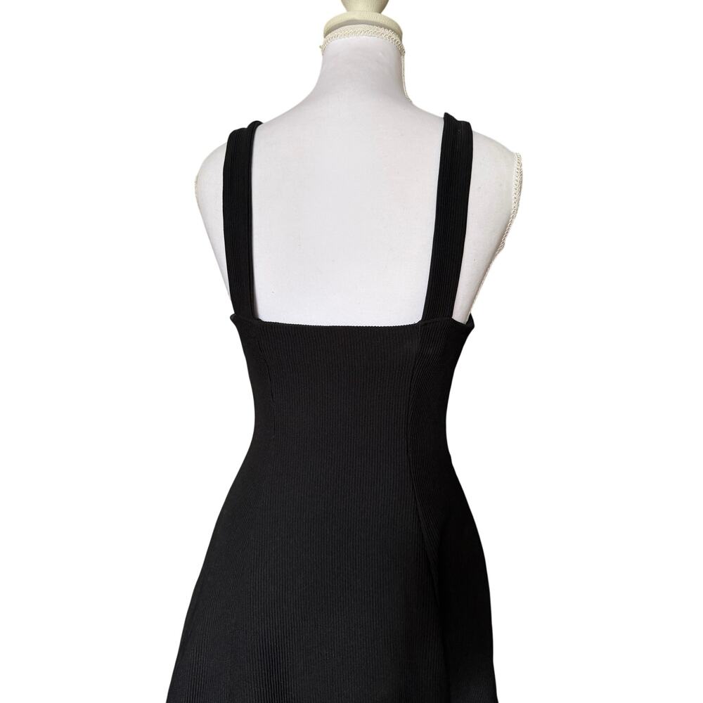 Vintage Betsey Johnson Made in USA Black Coquette Fit Flare Dress Button P XS - Picture 5 of 8
